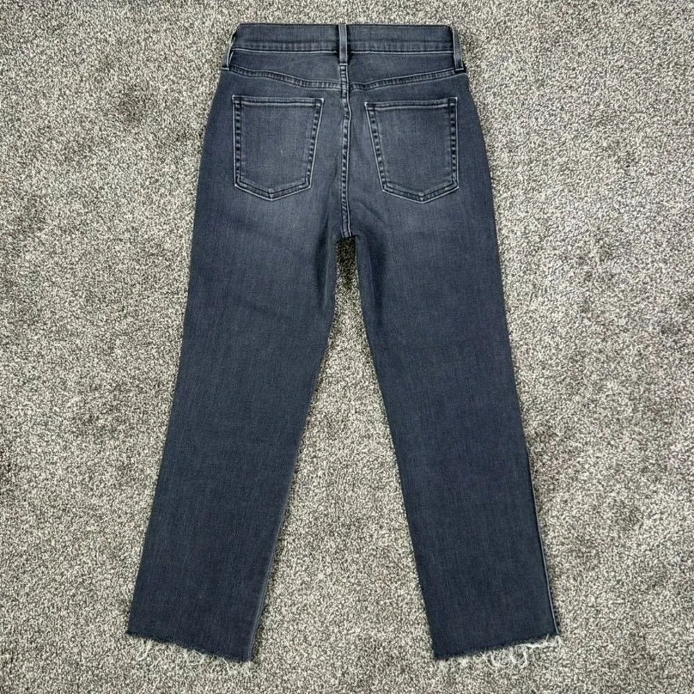 3x1 Straight Leg Fit Black‎ Denim Frayed Raw Hem Jeans Womens 24 Dark Wash Pants